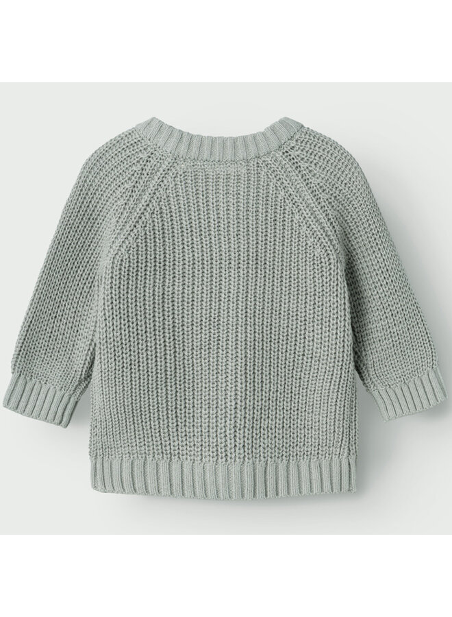 NBNEMLEN LS KNIT CARD LIL NOOS Limestone