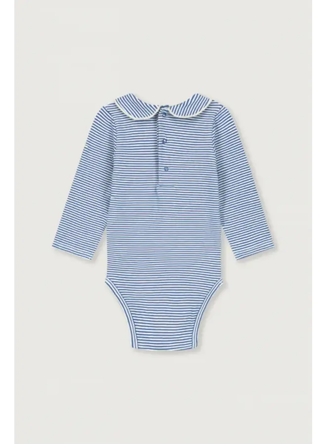 Baby Collar Onesie Blue Moon - Cream