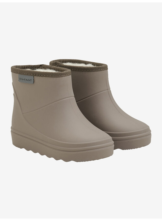 Thermo Boots Short Solid Pine Bark