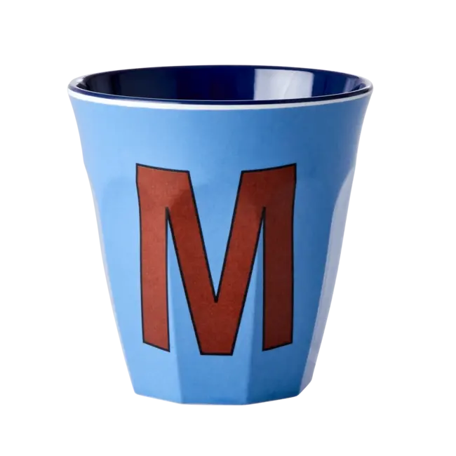 Rice Alfabet beker blauw