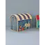 Rice Raffia Basket Blue Party Animal LARGE