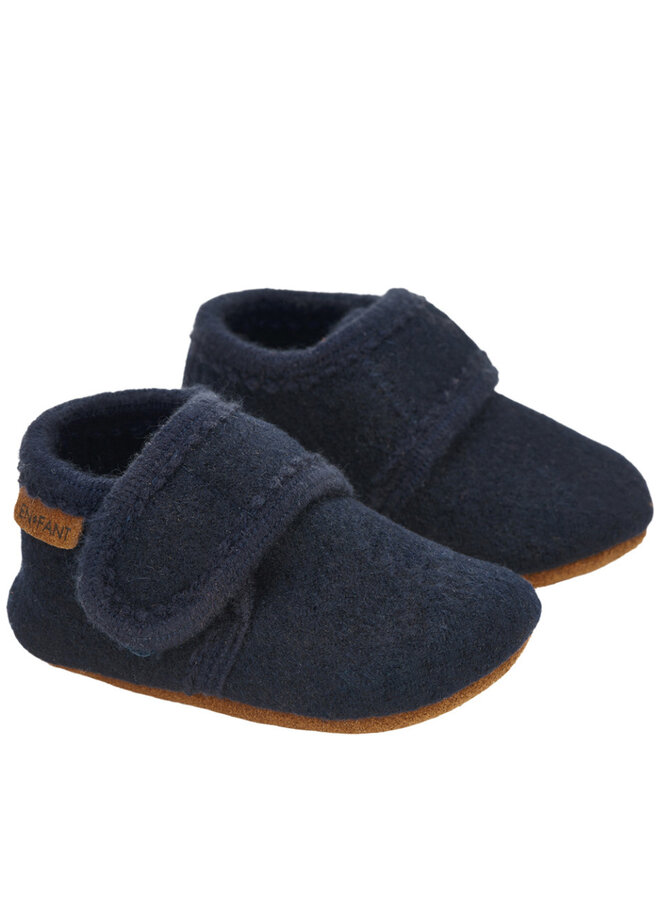 Baby Wool slippers dark navy