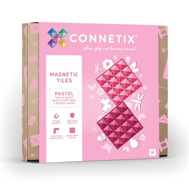 Connetix Pastel Pastel Pink & Berry base plate (2st)