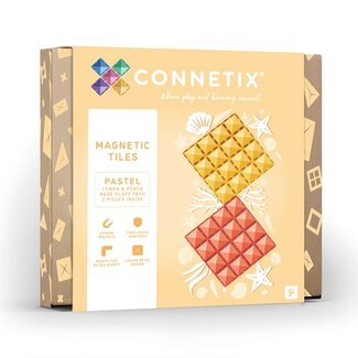 Connetix Pastel base plate lemon & peach (2st)