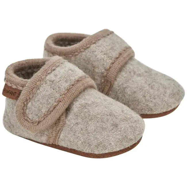 En Fant Baby Wool slippers Sand Melange