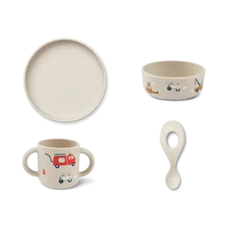 Liewood Vivi silicone set - Emergency vehicle / Sandy