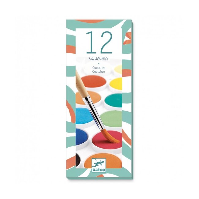 Djeco Verfpalet Djeco 12 kleuren