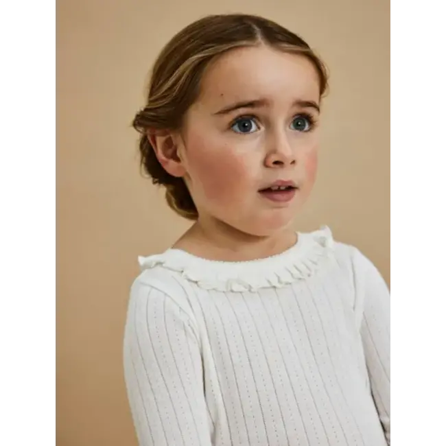 Lil' Atelier NMFRACHEL NIS LS SLIM TOP LIL NOOS white