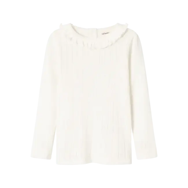 Lil' Atelier NMFRACHEL NIS LS SLIM TOP LIL NOOS white