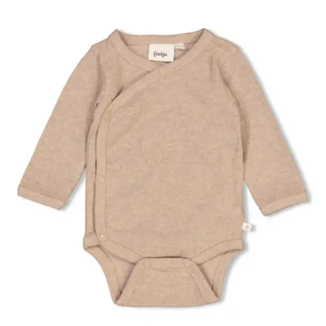 Feetje Wikkelromper rib  Taupe - The Magic is in You