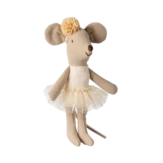 Maileg Ballerina Mouse, Little sister - Off white