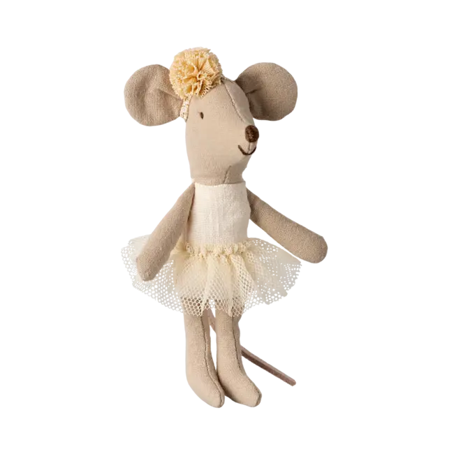 Maileg Ballerina Mouse, Little sister - Off white