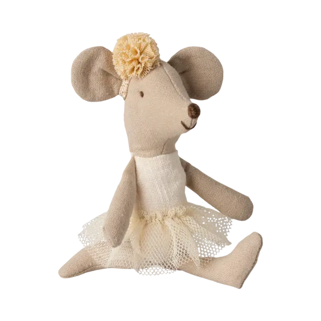 Maileg Ballerina Mouse, Little sister - Off white