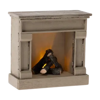 Maileg Fireplace, Mouse - Off white