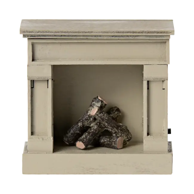 Maileg Fireplace, Mouse - Off white