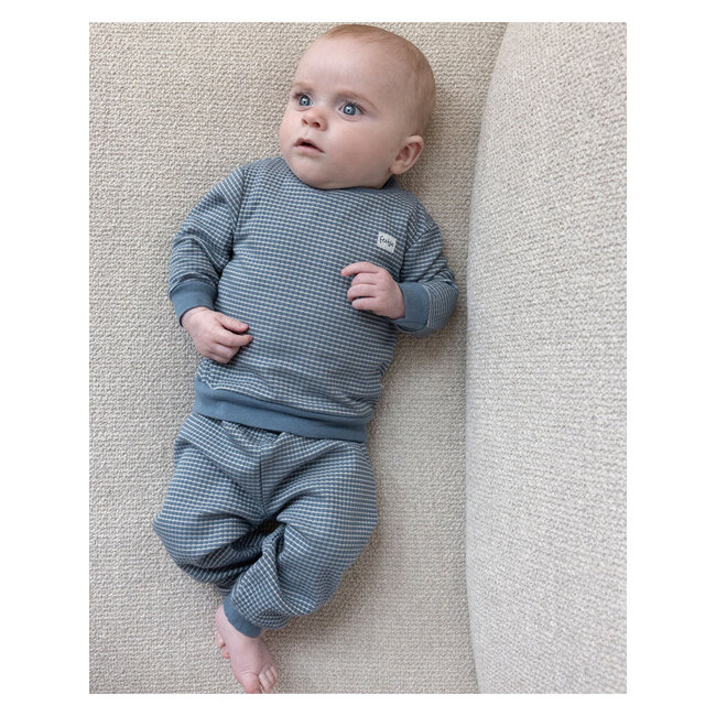 Feetje Pyjama wafel - Ijs blauw