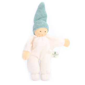 Nanchen natur Knuffelpopje Nucki sage muts
