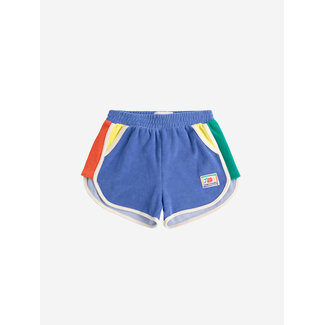 Bobo Choses Smiling color block terry cloth shorts
