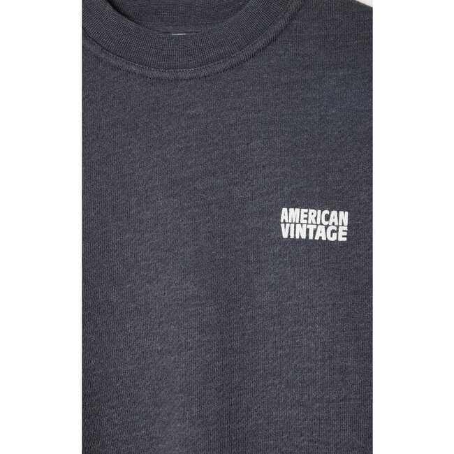 American Vintage DOVEN sweatshirt CARBONE SURTEINT