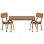 Maileg Table and chair set, Mouse - Dark powder