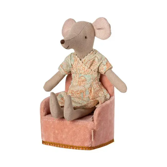 Maileg Folding chair, Mouse - Rose