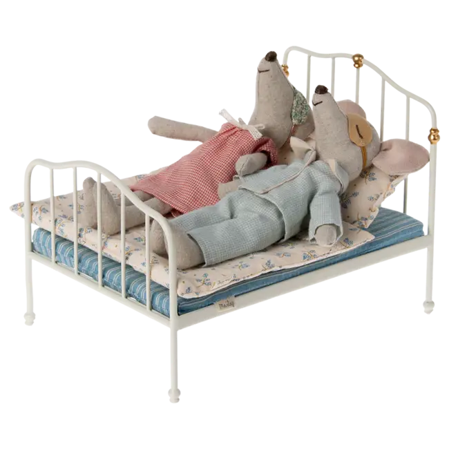 Maileg Bed, Mouse - Off white
