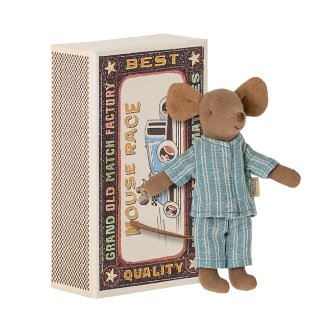 Maileg Big brother mouse in matchbox pj