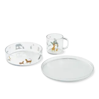 Liewood Siva Printed Tritan Tableware Set All together / Sandy