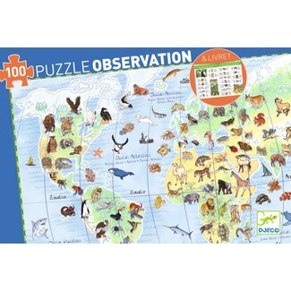 Djeco Puzzel werelddieren (100st)