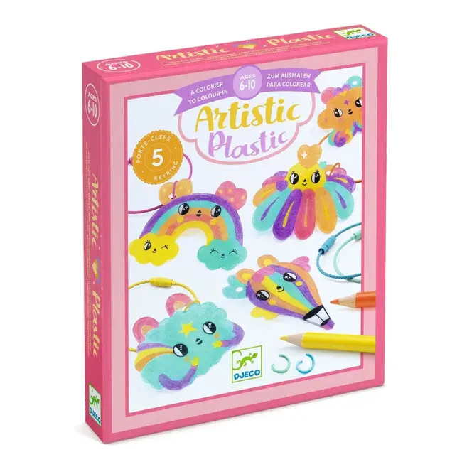 Djeco Artistic Plastic – Kawaii Sleutelhanger Knutselset