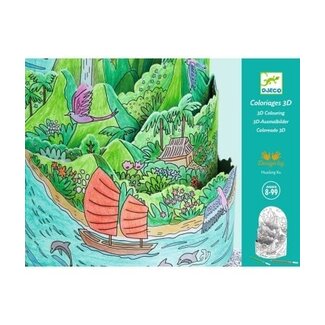 Djeco 3d kleurplaten (8+) op de top van het eiland