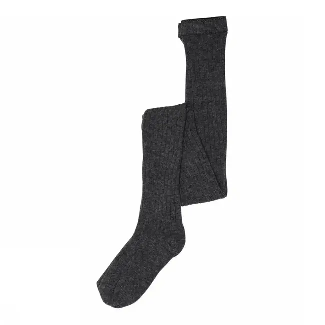 MP Denmark Cotton rib tights - Dark grey melange