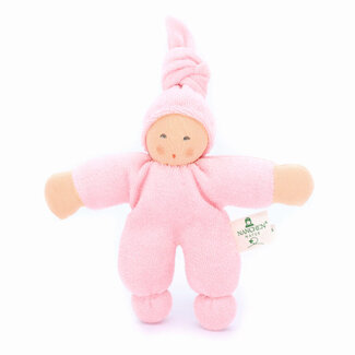 Nanchen natur Knuffelpopje Pimpel lichtroze (22cm)