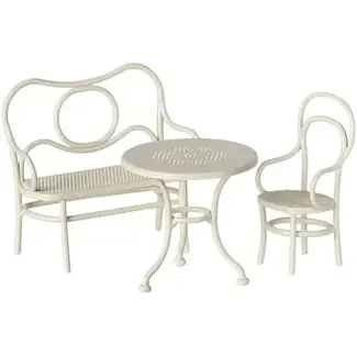 Maileg Café set, Mouse, Small - Off white
