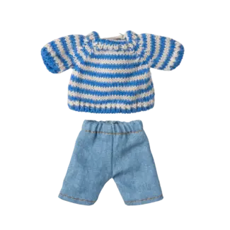 Maileg Knitted sweater and pants, Big brother mouse