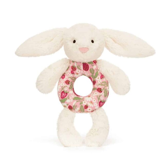 Jellycat Blossom Cream Bunny 'Berry' Ring Rattle