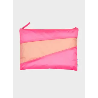 SUSAN BIJL The New Pouch Fluo Pink & Try Large