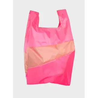 SUSAN BIJL The New Shopping Bag Fluo Pink & Try Large