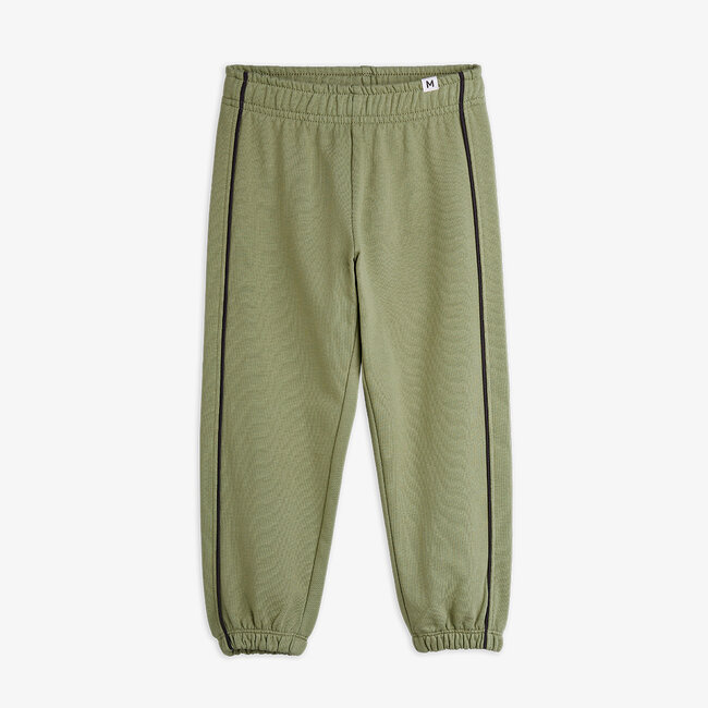 Mini Rodini Plain piping sweatpants green