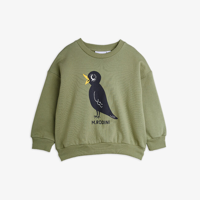 Mini Rodini Blackbird sweater green