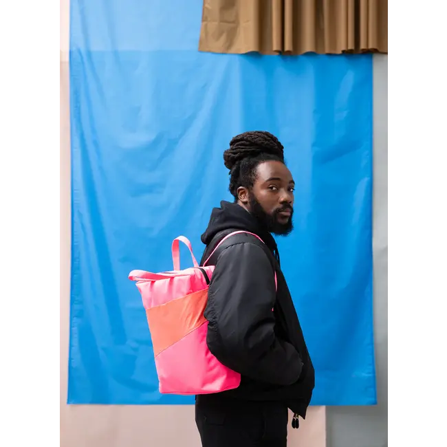 SUSAN BIJL The New Backpack Fluo Pink & Coral