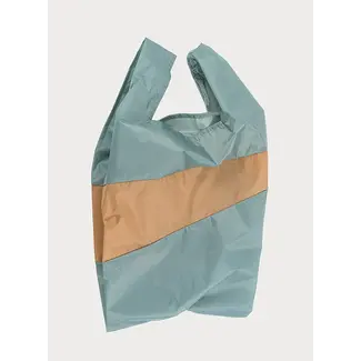 SUSAN BIJL The New Shopping Bag Grey & Camel Large