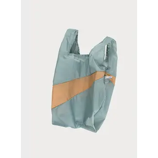 SUSAN BIJL The New Shopping Bag Grey & Camel Medium