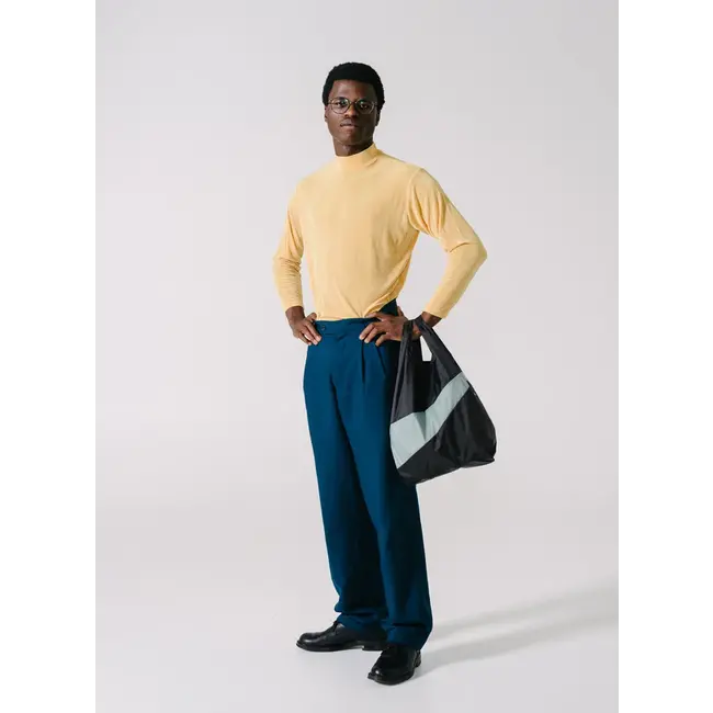 SUSAN BIJL The New Shopping Bag Black & Grey Medium