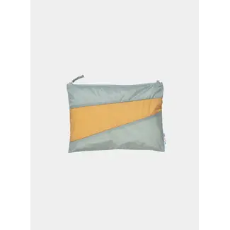 SUSAN BIJL The New Pouch Grey & Camel Medium