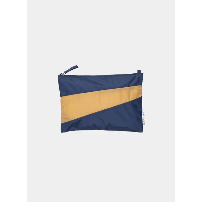 SUSAN BIJL The New Pouch Navy & Camel Medium