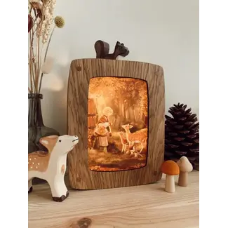 Het Houtlokael Kaartenlamp Eikenhout