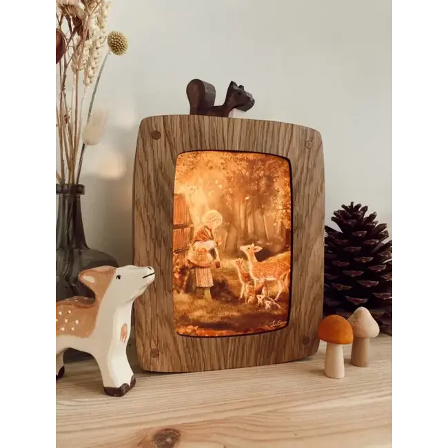 Het Houtlokael Kaartenlamp Eikenhout