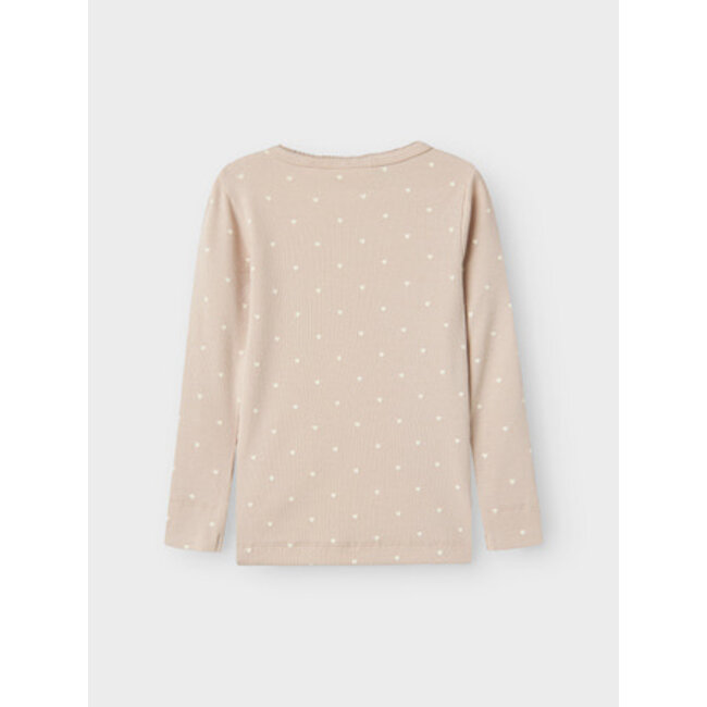 Lil' Atelier NMFGAGO LS SLIM TOP LIL NOOS Gray Morn HEART
