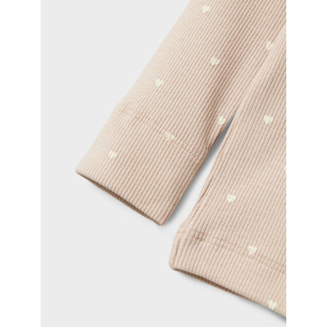 Lil' Atelier NMFGAGO LS SLIM TOP LIL NOOS Gray Morn HEART
